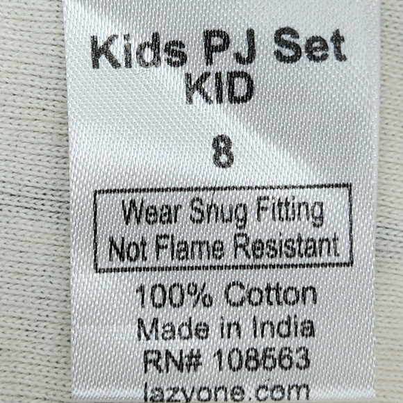 Lazy One Bear Hug Pajama Pant Set  Size 8 Colors Pink Black Cream - Picture 4 of 11